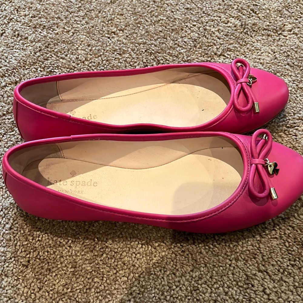 Kate Spade Willa Pink Bow Ballet Flats